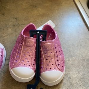Kids slip on plastic shoes
